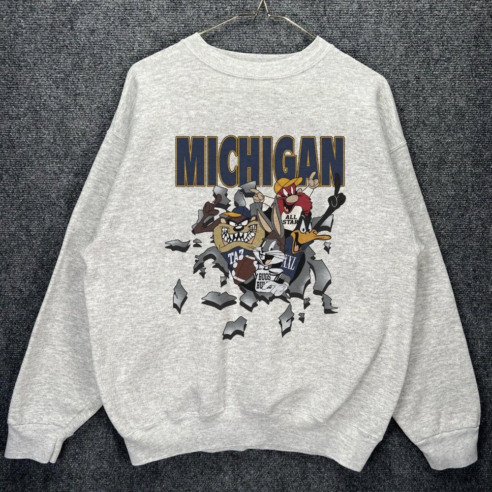 retro Michigan Wolverines Looney Tunes university Of Michigan sweatshirt shirt